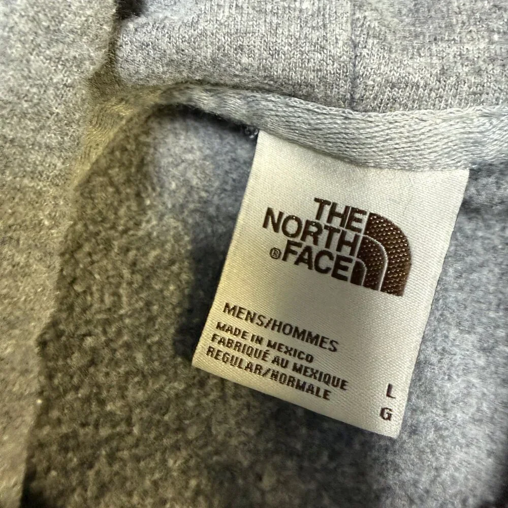 The North Face Heritage Patch Hoodie Men’s Large‎ Gray Kangaroo Pocket EUC